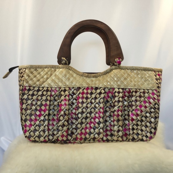 Straw beach bag/purse - Picture 1 of 8